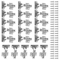 10/20Pcs Door Hinge Stainless Steel Cabinet Door Hinges Hydraulic Damper Buffer Soft Close Quiet Wardrobe Door Concealed Hinges Zpaxo 20pcs silver