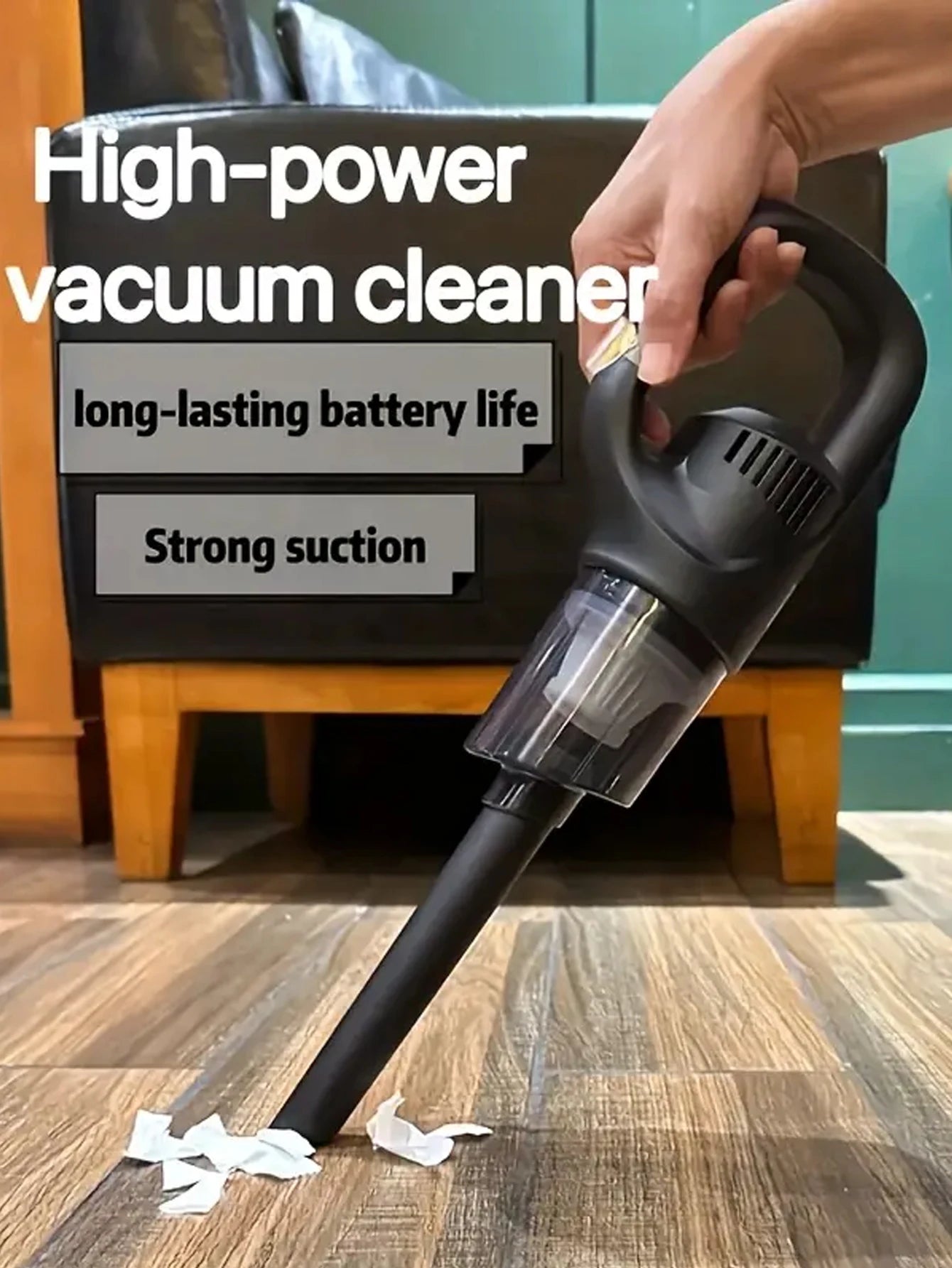 Portable Wireless Car Vacuum Cleaner Chargeable 120W High Power Vacuum Cleaner for Home and Car Dual Use Mini Cleaning Machine Zpaxo