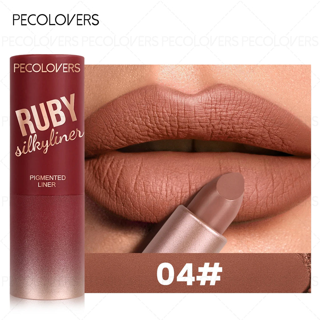 1PC Long-lasting Matte Red Lipstick - Moisturizing, Easy To Apply, Non-stick Cup, Soft Texture, Perfect Holiday Gift for Girls Zpaxo 04