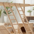 Bird Cage Wooden Ladder Pet Climbing Multilevel Platform Hanging