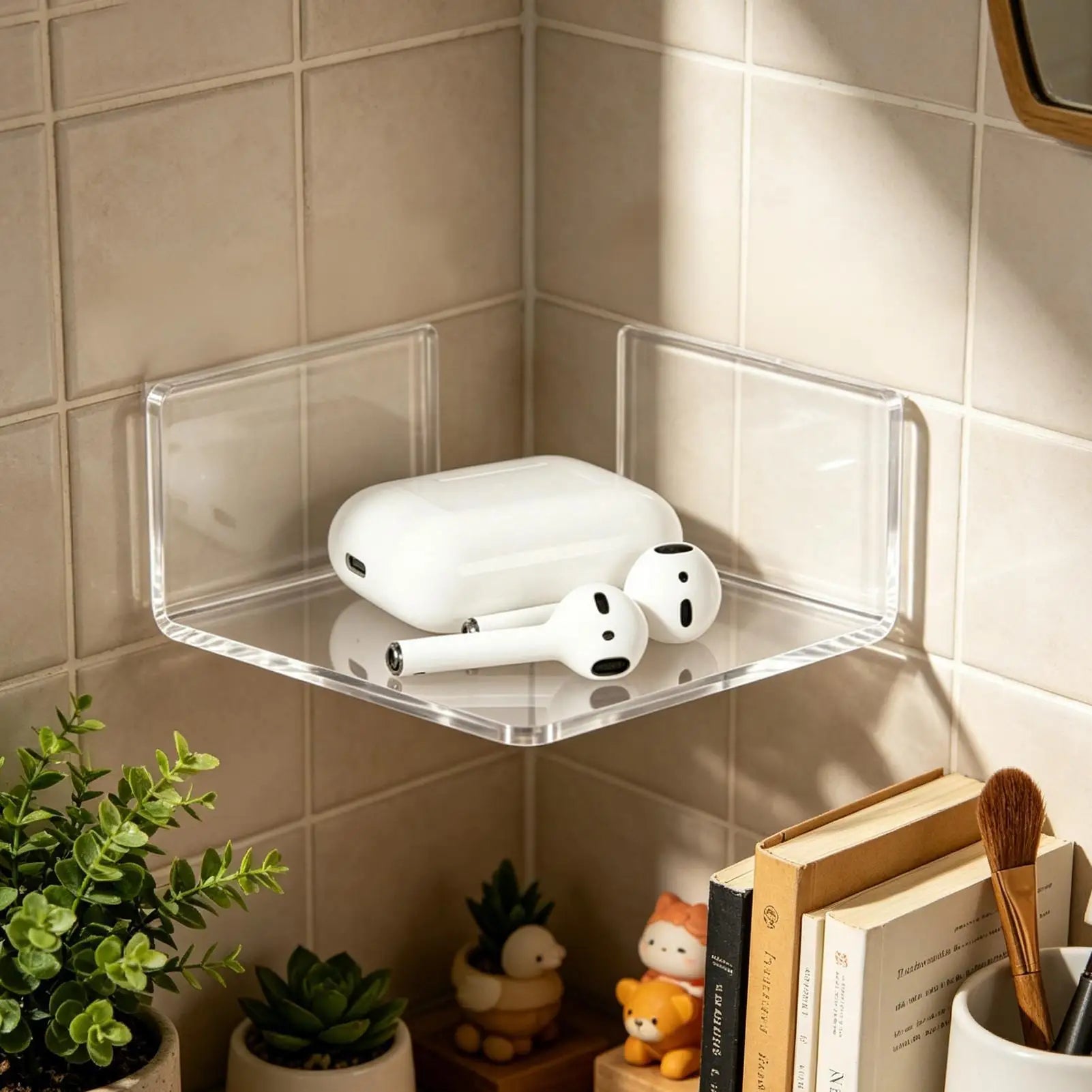 Corner Camera Mount 2 Acrylic Small Adhesive Wall Stand Security