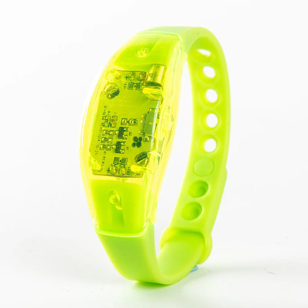 LED Light Up Bracelet Adjustable Music Sound Activated Glow Bracelets