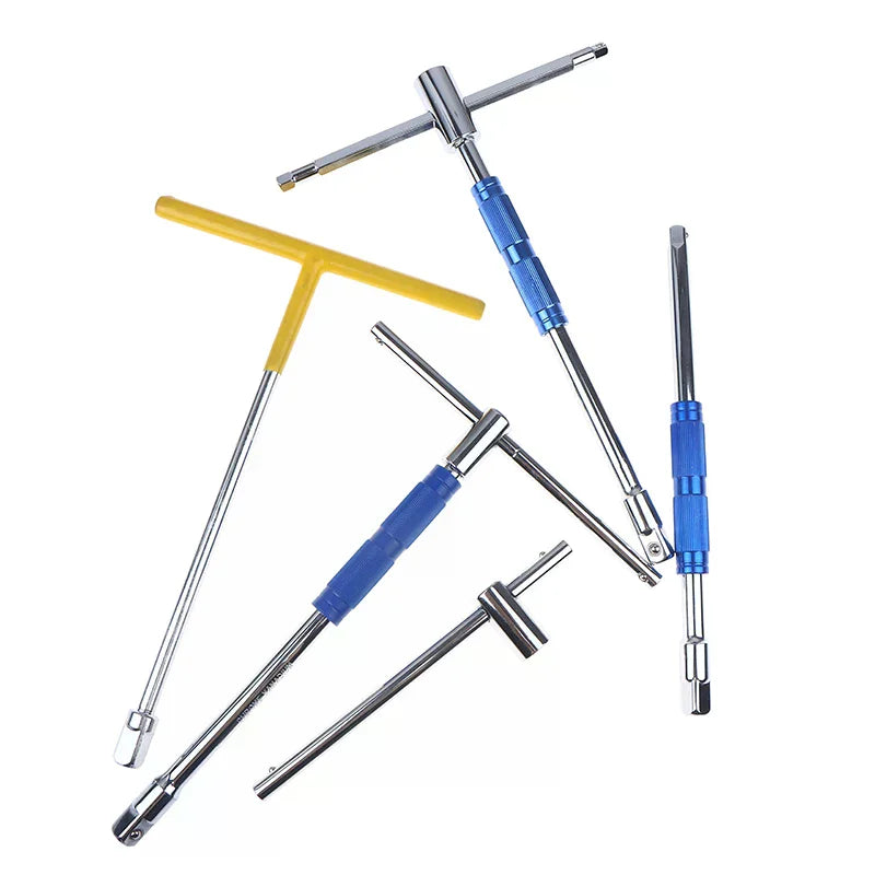 Multifunctional T-handle Socket Wrench Interchangeable Sockets Lever Zpaxo
