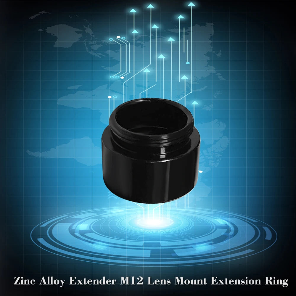 Lot M12 Mount Thread Extension Adapter Zinc Alloy Extender Lens Ring