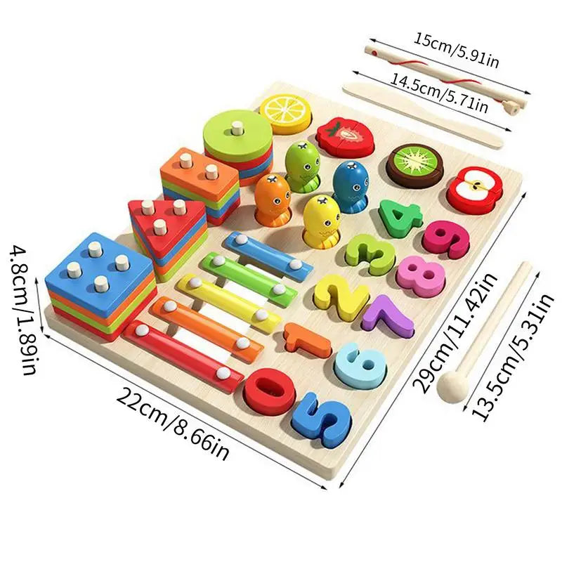 Wooden Shape Learning Puzzles Shapes Sorter Board Puzzle Developmental Preschool Early Educational Sensory Toy For Friends Zpaxo