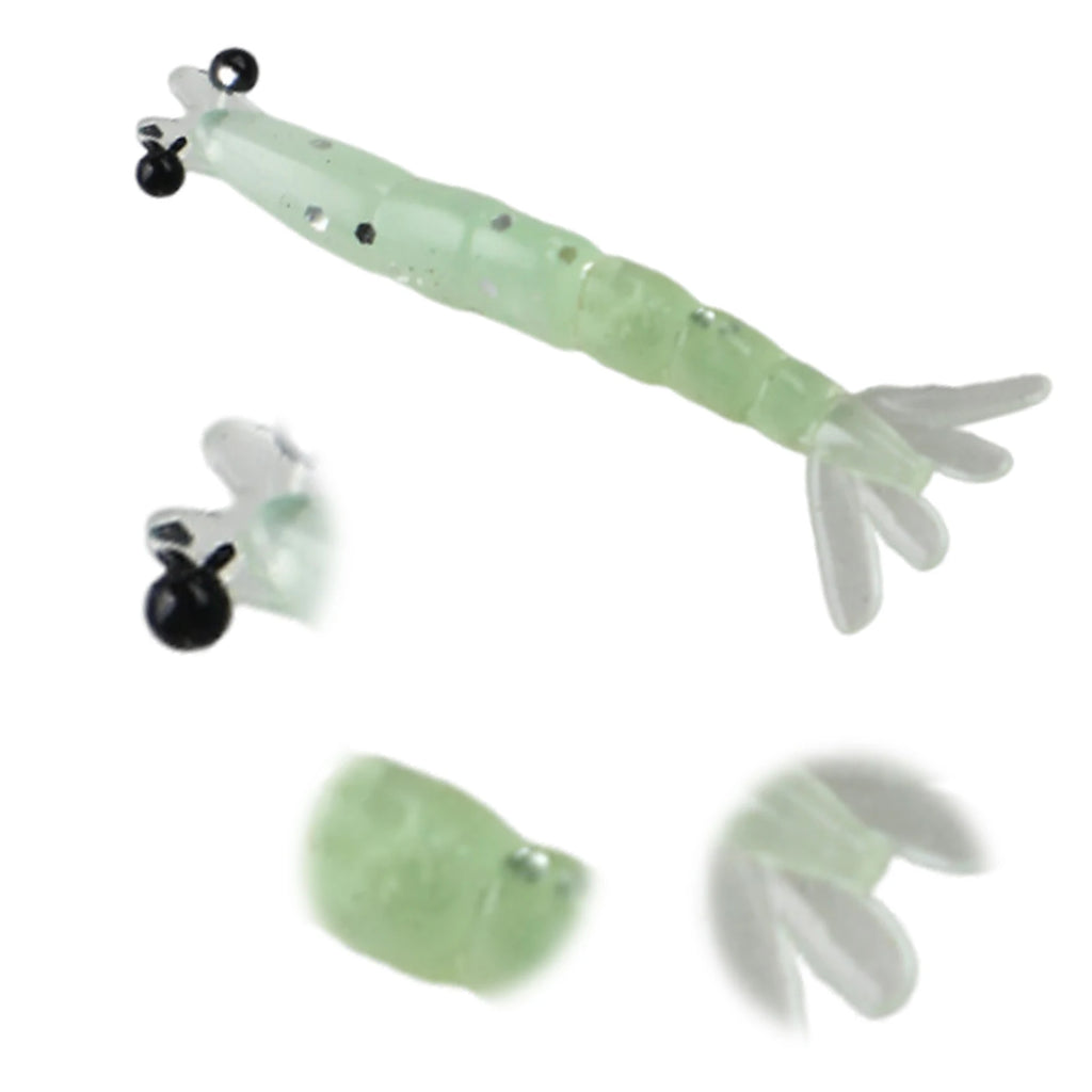 Soft Worm Shrimp Fishing Lure Glitter Direct Tackle Lures 3D Shrimps