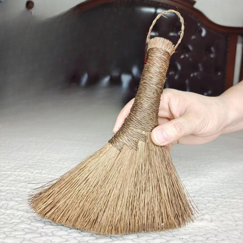 7" Artisan Palm Silk Broom – Handmade Natural Fiber Brush Natural Fiber Broom Zpaxo