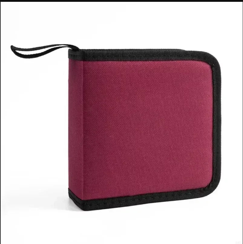 1Pc 40Tablets CD DVD Discs Oxford Handbags Storage Case CD/DVD Case CD Case Storage DVD Organizer Case DVD Booklet Holder Zpaxo Red