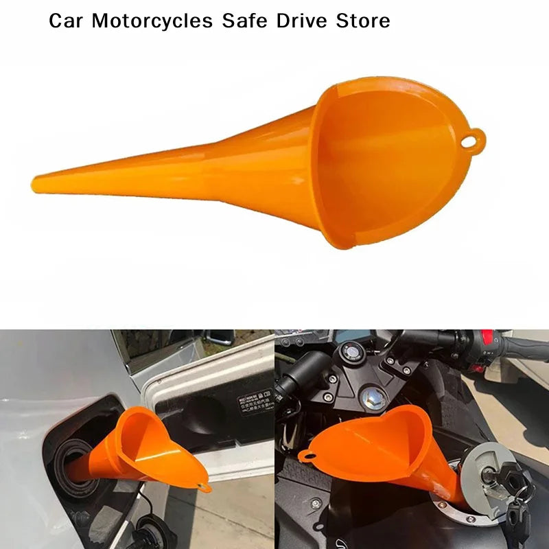 CMCar Long Stem Funnel Gas Oil Fuel Filling Tools Anti-splash Plastic