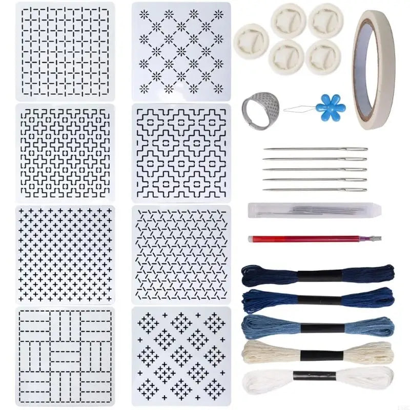 Beginner Friendly Embroidery Includes PET Stencil Fabric Thread