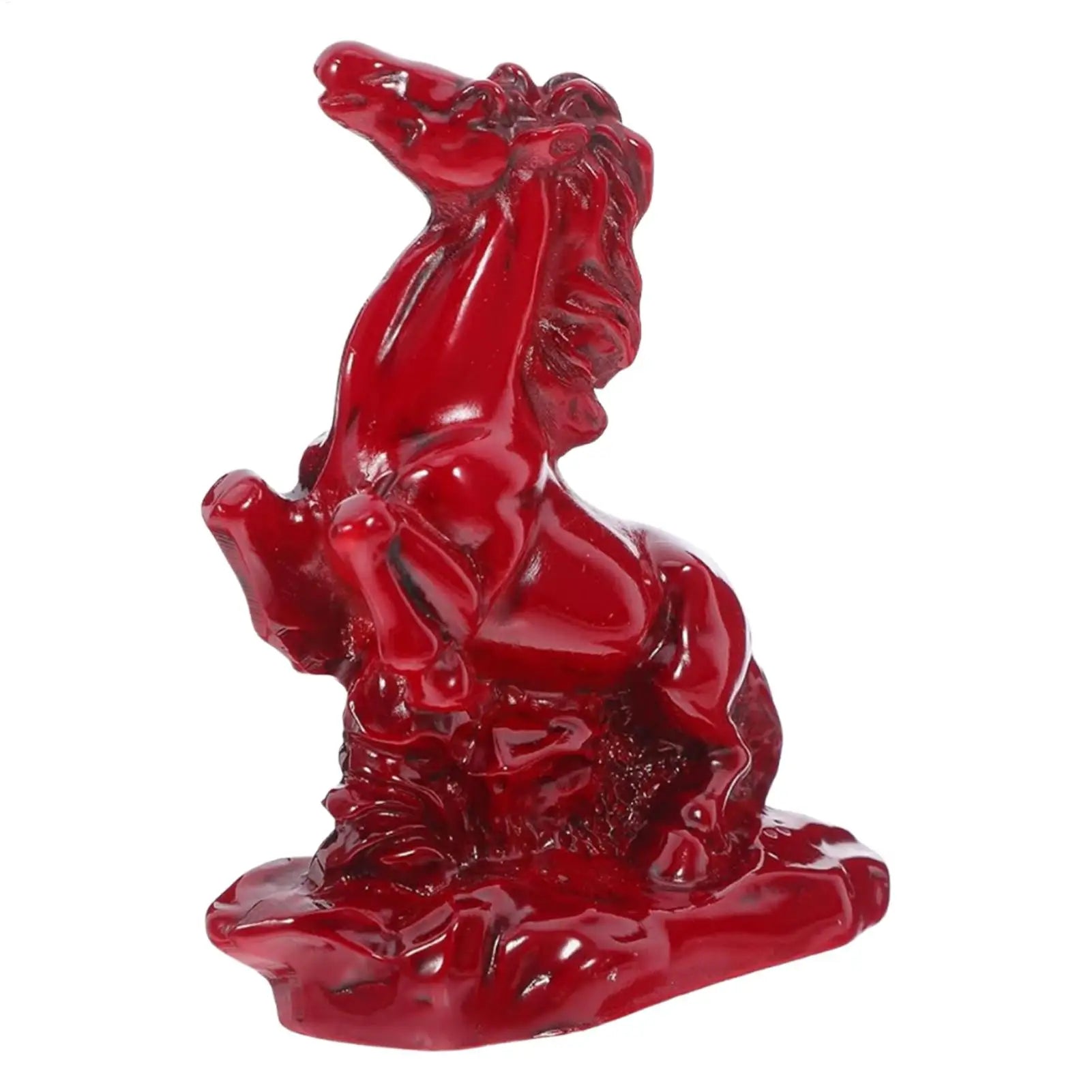 Horse Statue Resin Chinese Year Red Ornament Figures Decor Adults Men