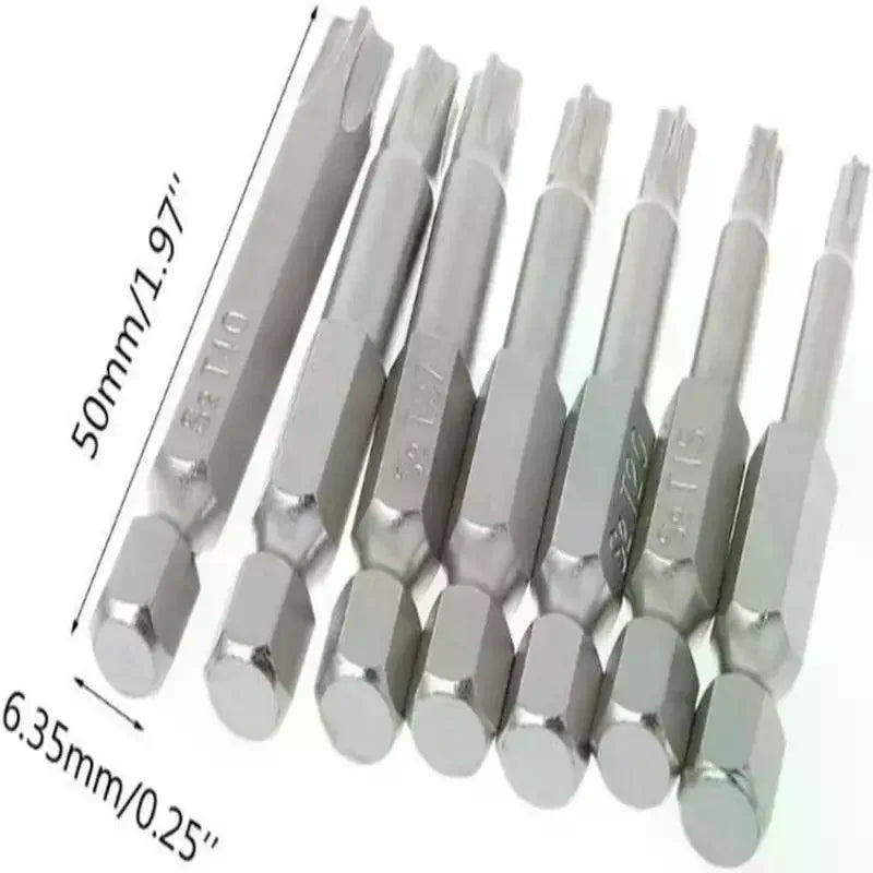 S2 Magnetic Star Screw Driver 5 Point Screwdriver Bits 1 4 Hex Shank Zpaxo