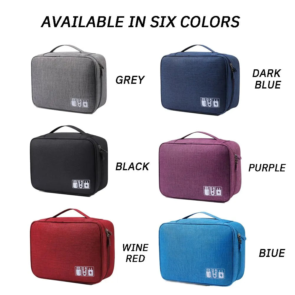 Travel Cable Storage Bag Portable WaterProof Digital Electronic Organizer USB Cable Headset Line Storage Bag USB Cable Organizer Zpaxo