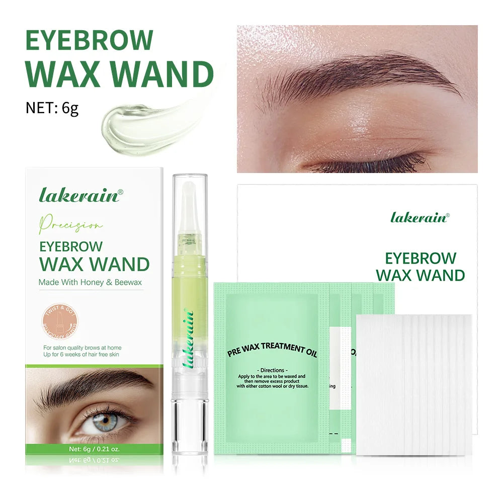 Hair Removal Wax for Eyebrow & Facial Aftercare Oil Set Gentle Long-Lasting Honey Water-Washable Hair Removal Kit Zpaxo 1set