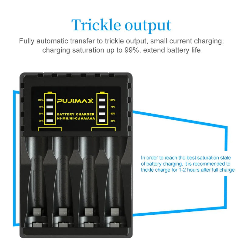 4 Slots Intelligent Ni-mh Battery Charger Rechargeable 1 2V 5 7 AAA