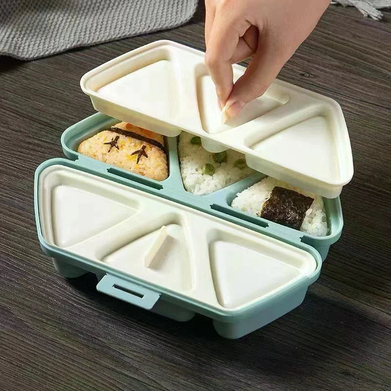 For Kids Sushi Making Kit 6 In 1 Trilater Form For Rice Ball Sushi Mould Sushi Bento Box Kitchen Party Supply Mold Zpaxo