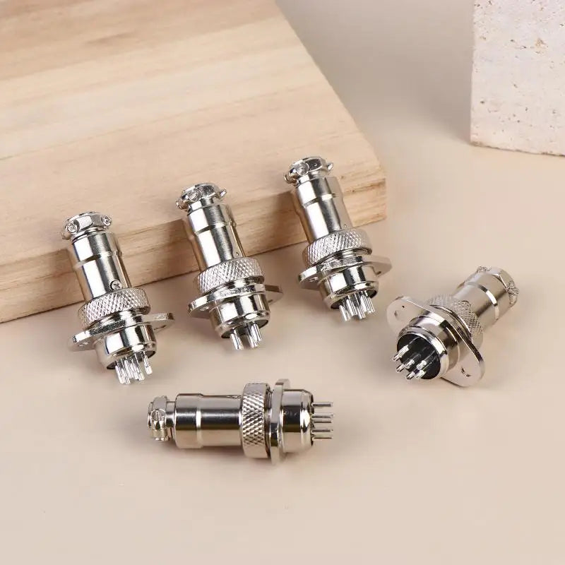 GX16 Square Flange Male Female Connector 2 10 Pin Plug Socket Audio Zpaxo