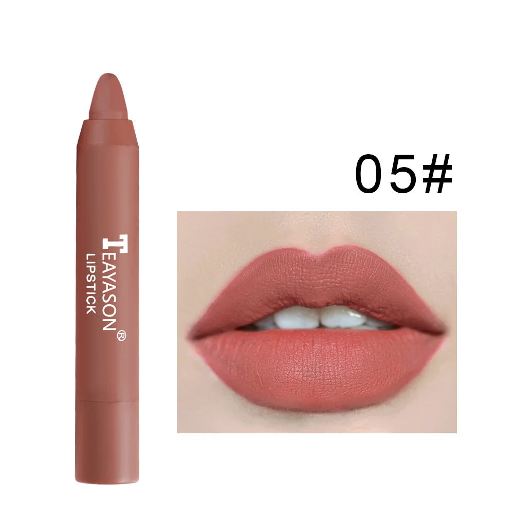 Matte velvet lipstick does not fade, does not stick to cup lipstick lipstick moisturizing lipstick pen nude earth red lipstick p Zpaxo 5