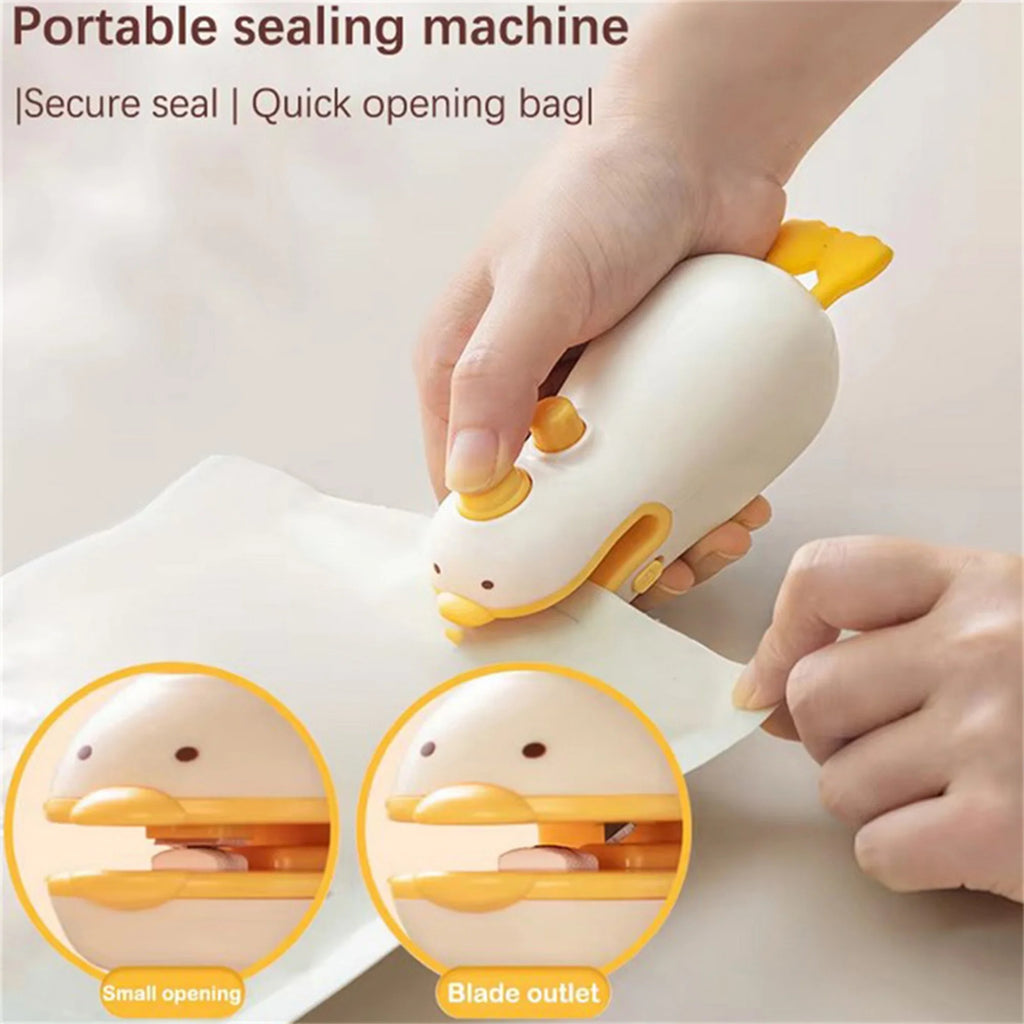 Duck-shaped Rechargeable Vacuum Sealer 2-in-1 Portable Handheld Bag