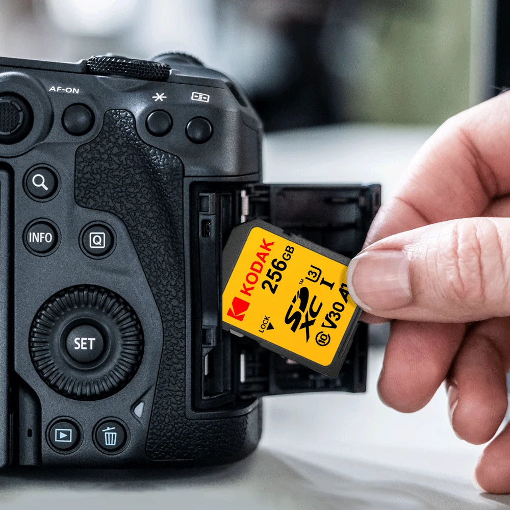 KODAK SD Card for Camera High Speed 100MB/s C10 Memory Card 32GB 64GB 128GB 256GB SDXC A1 U3 V30 UHS-I sdcards for 4K HD SLR DV Zpaxo