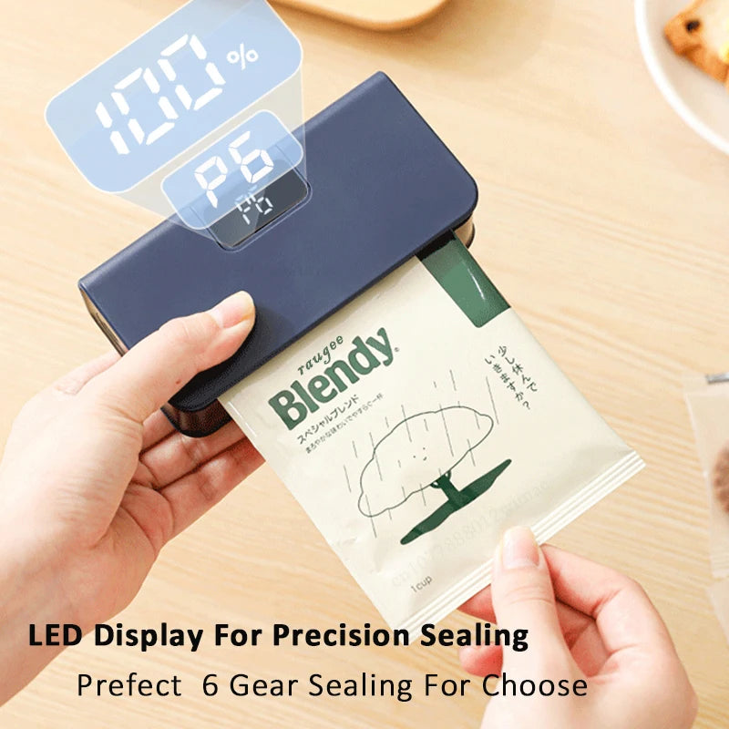 Mini Plastic Bag Sealer Rechargeable Heat Sealers Cutter Portable