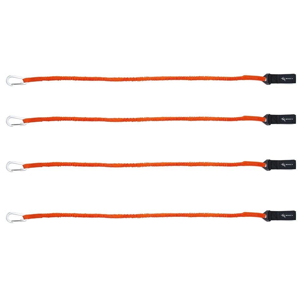 Kayaks Paddle Lanyard Stretchable Coiled Carabiner Fishing Tool Rod