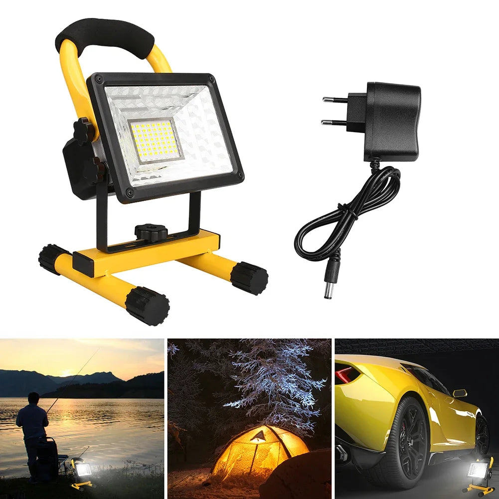 ESMARTER 30W COB LED Rechargeable Floodlight – IP65 Portable Lamp