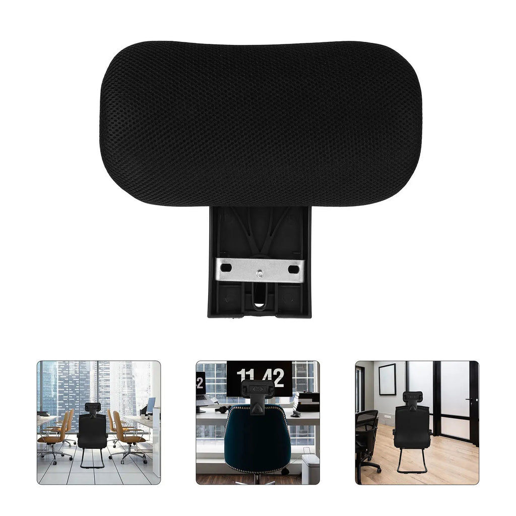 Attachable Headrest Office Chair Black Adjustable Neck Support