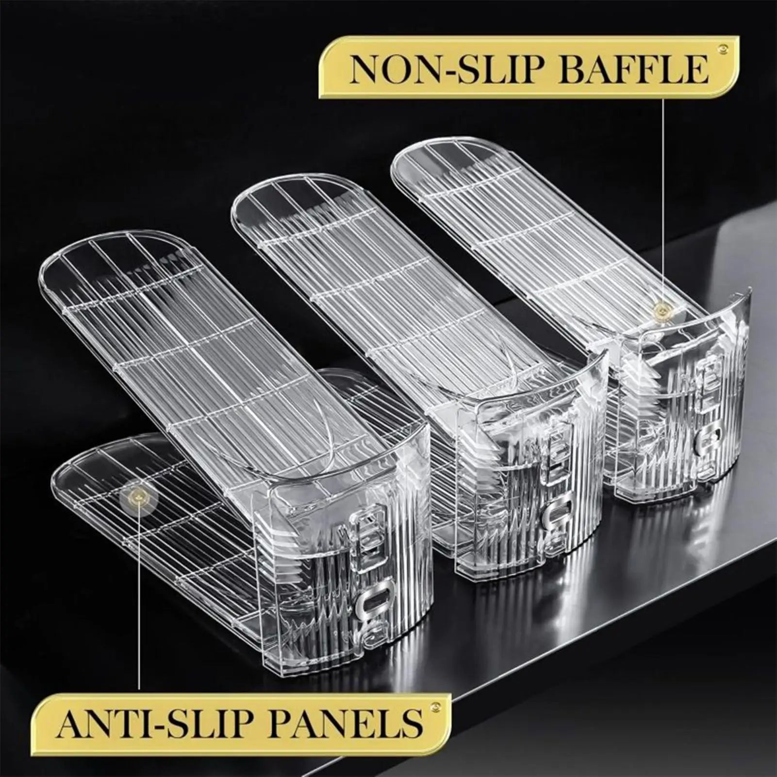 Shoe Stacker Organizer Risers Closet Shelf Non-slip Stackable