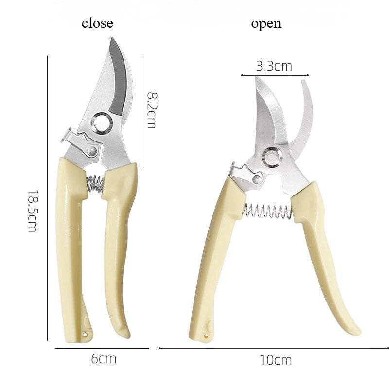 Horticultural Scissors Bird Beak Shape Branch Pruning Labor Saving Pruning Stainless Steel Picking Multifunctional Fruit Scissor Zpaxo beige 1pc