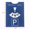 4-Language PU Leather Parking Disc – European Universal Fit