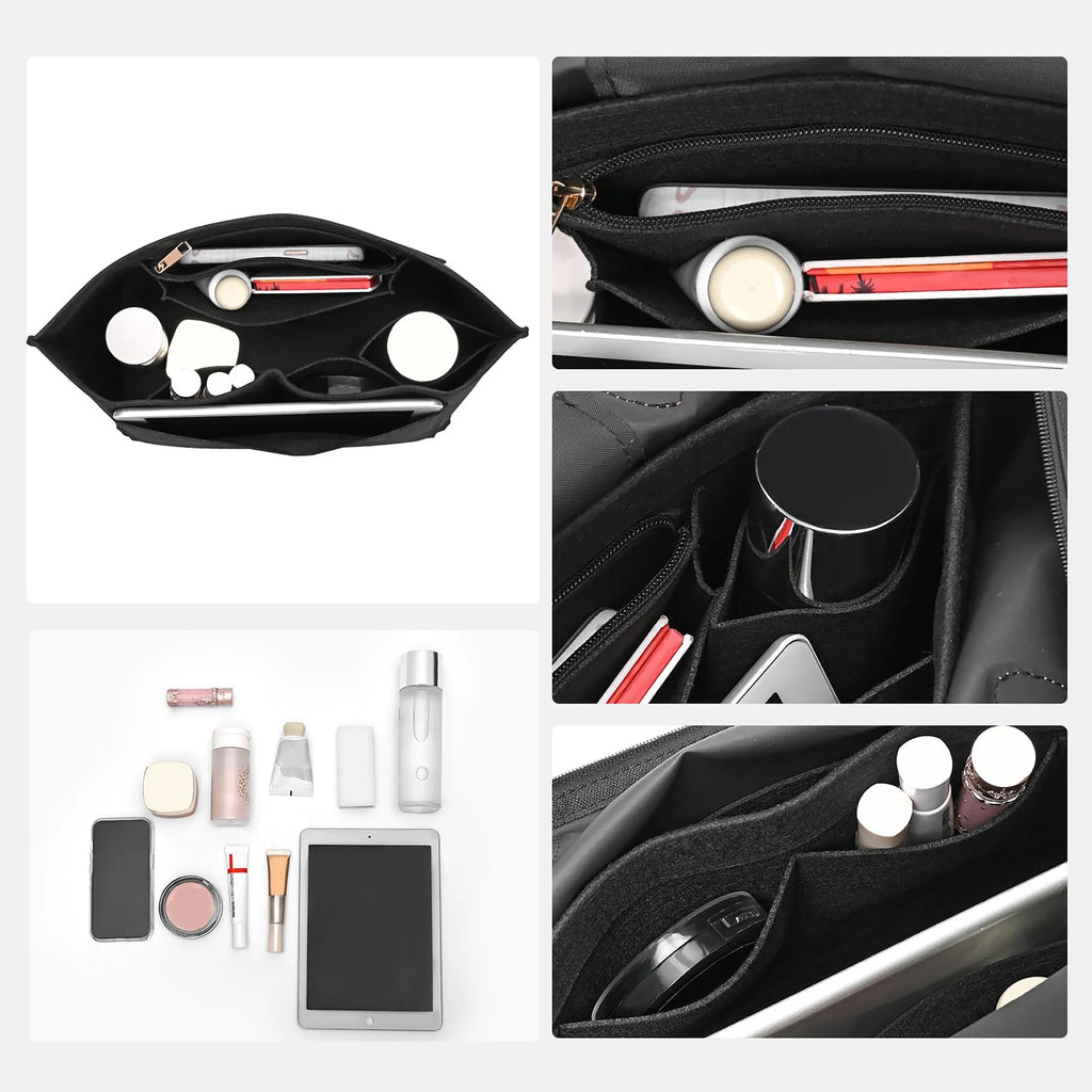 Felt Purse Organizer Insert – Handbag Liner & Travel Bag Purse Organizer Insert Zpaxo