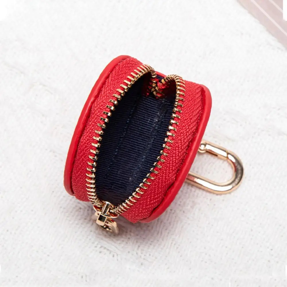 Mini Cute Panda Keychain Zipper Coin Bag PU Leather Pendant Wallet Keychain Earphone Bag Women Zpaxo
