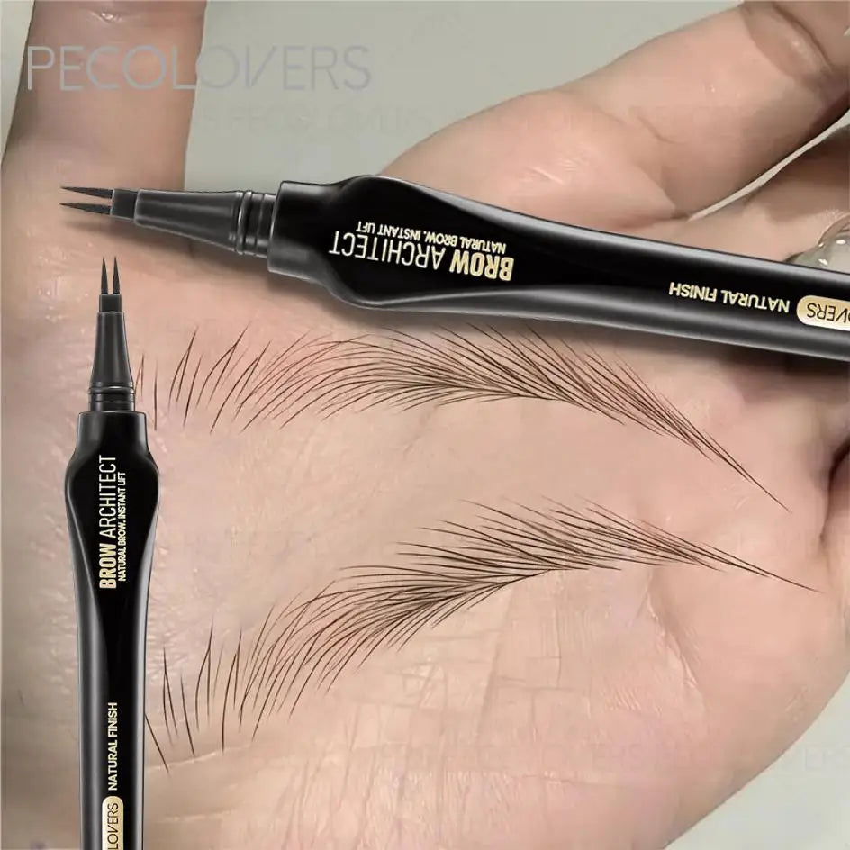 Two-pronged Eyebrow Pencil Beginners Sweatproof Easy Use Long-lasting Zpaxo