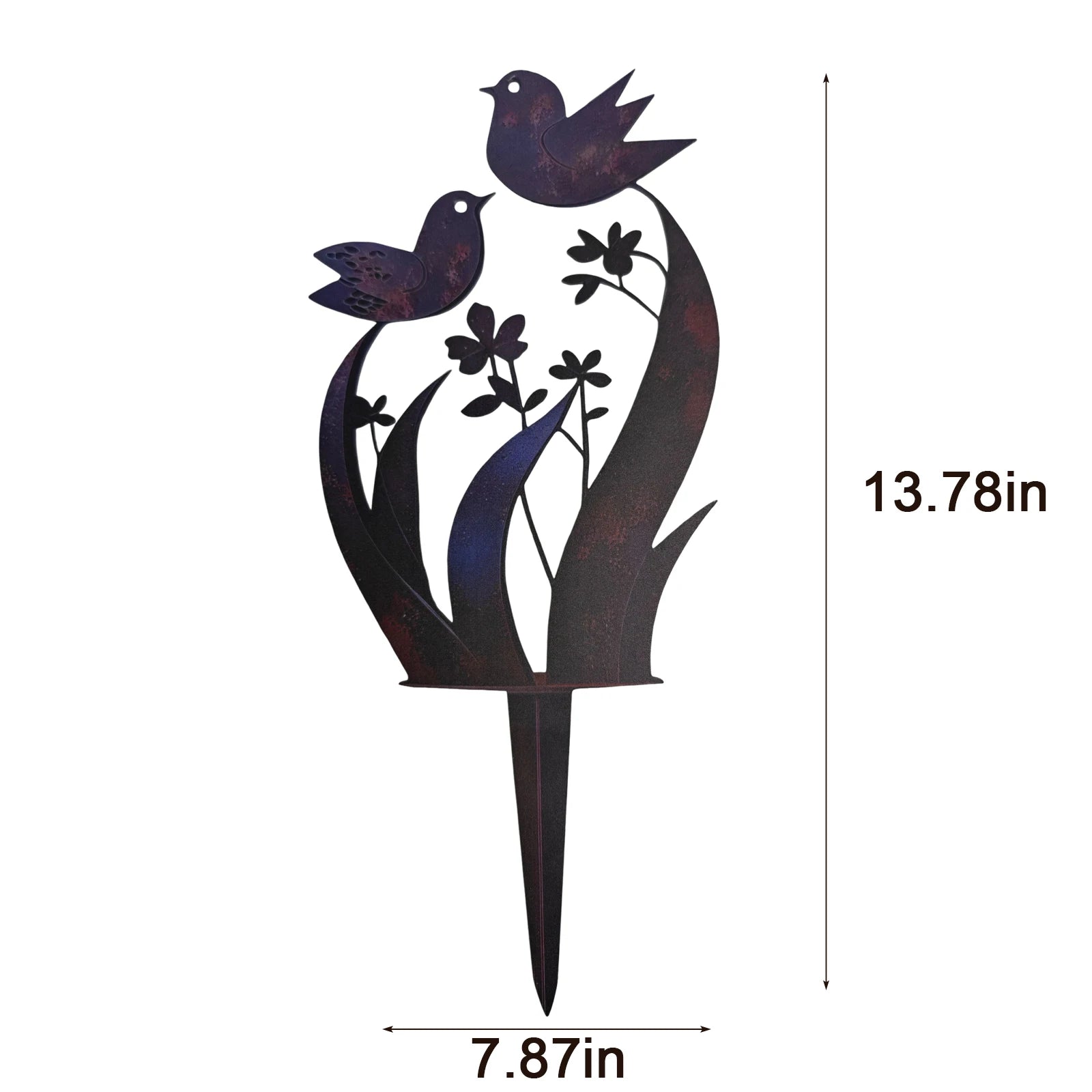 Wrought Iron Flower Decoration Ground Inserts Decorative Yard Sign