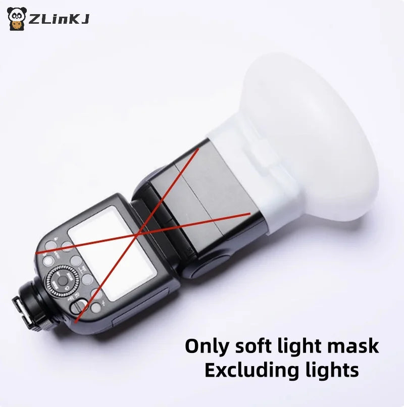 ▶1Pcs Diffuser Bounce Dome Soft Silicone Flash Cap Universal Zpaxo