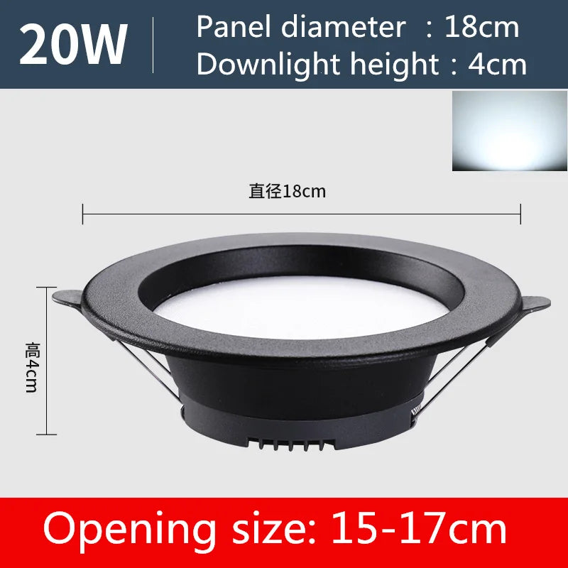 Slim Recessed LED Downlight 6W 9W 15W 20W | AC220V Ceiling Spot