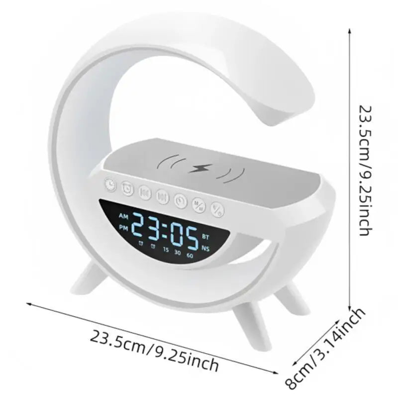 LED Speaker Bluetooth Table Lamp Alarm Clock RGB Wireless Mobile