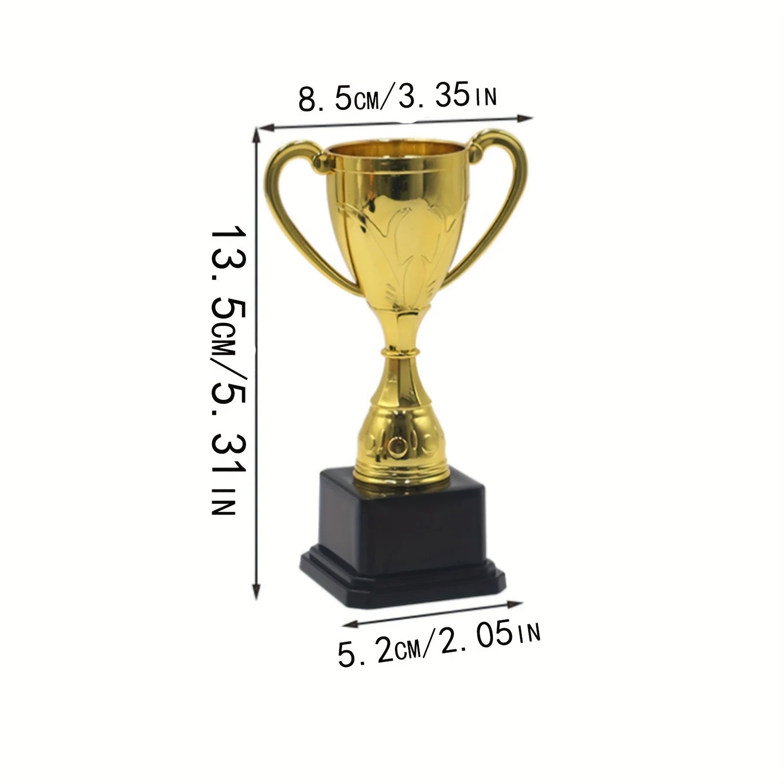 Gold Trophy Award Plastic Cup Rewards Winning Prize Sports