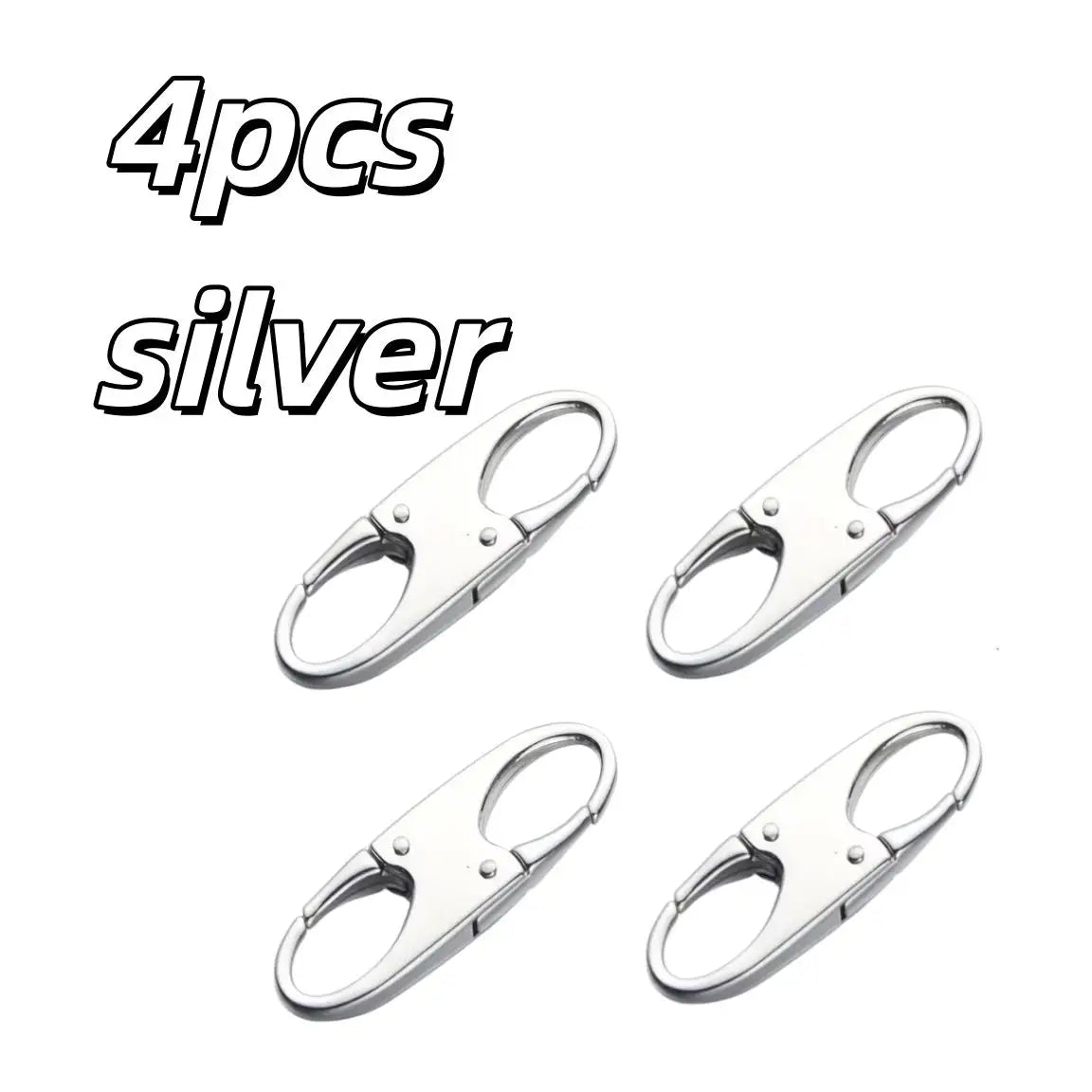 4pcs Zipper Lock Clips – Theft Deterrent & Pull Replacement, Keeps Securely Closed Zpaxo 4pcs silver