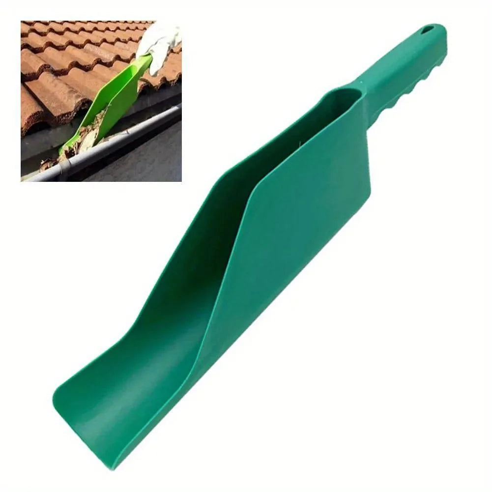 1pc, Gutter Getter Scoop Cleaning Roof Tool Flex Fit Dirt Debris Remove Multi Use Eaves Garden Leaf Gutter Spoon Shovel Supplies Zpaxo green