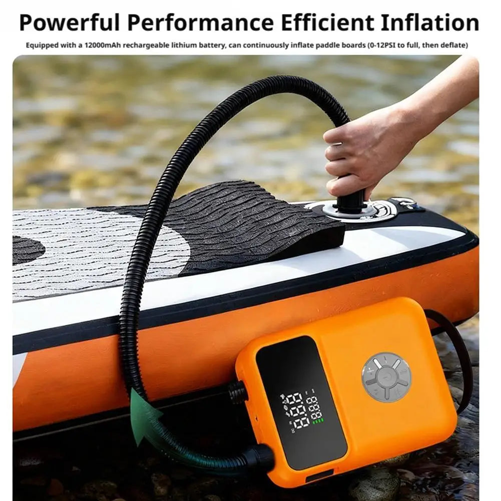 Portable Electric Kayak Accessories Pump 20PSI 4000mAh Rechargeable SUP Air Pump for Inflatable Boat Mattress Wing Kite Zpaxo