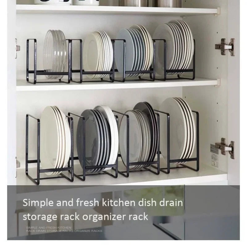 4 2 Kitchen Rack Dish Storage Cabinet Dinner Plate Drain Countertop