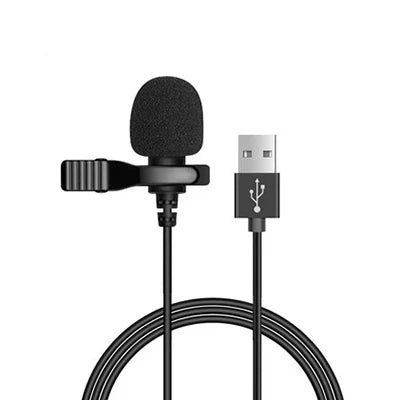 1.5m Mini Portable Lavalier Microphone Condenser Clip-on Lapel Mic Wired USB 3.5mm Type C Microphone For Laptop PC DSLR Camera Zpaxo USB