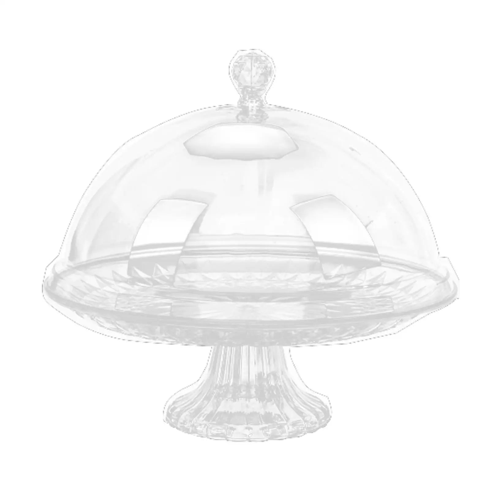 Dome Serving Plate Multiuse Cake Stand Dried Fruit Salad Cover Candy Zpaxo