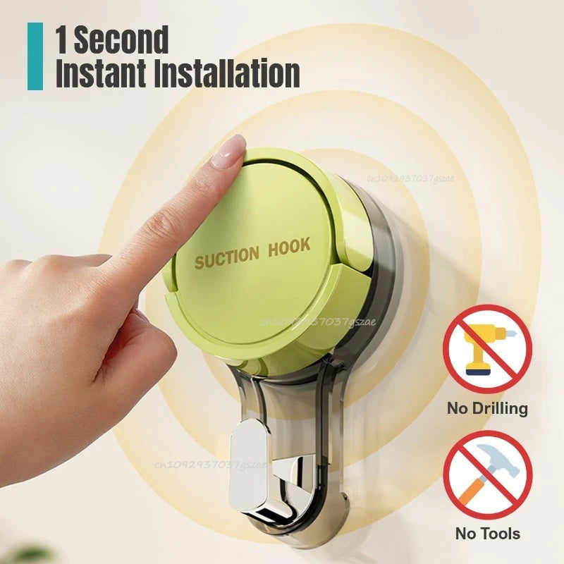 Vacuum Suction Hook Traceless No-Drilling Strong Hold Reusable Waterproof for Bathroom Kitchen Office Door Back Toilet Area Zpaxo