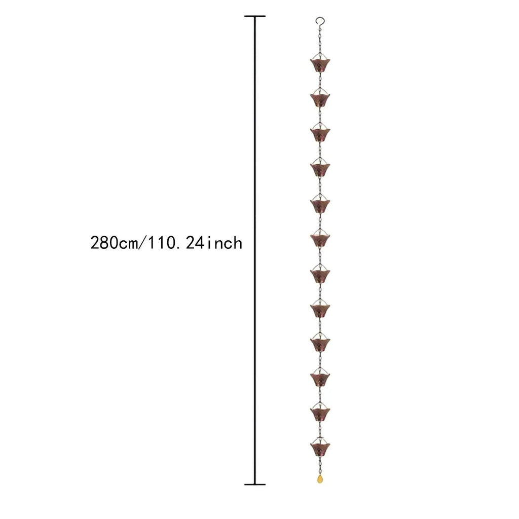 Homyl 280cm Decorative Rain Chain for Gutters – Bell Metal Design Decorative Rain Chain Zpaxo
