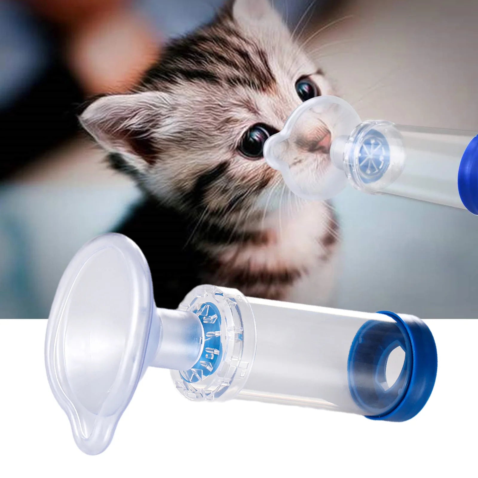 Handheld Spacer Dog Pets aerosol chamber Aerochamber Device Cat Dog Inhaler Mask Handheld inhaler Pet Respiratory Aid Tool Zpaxo