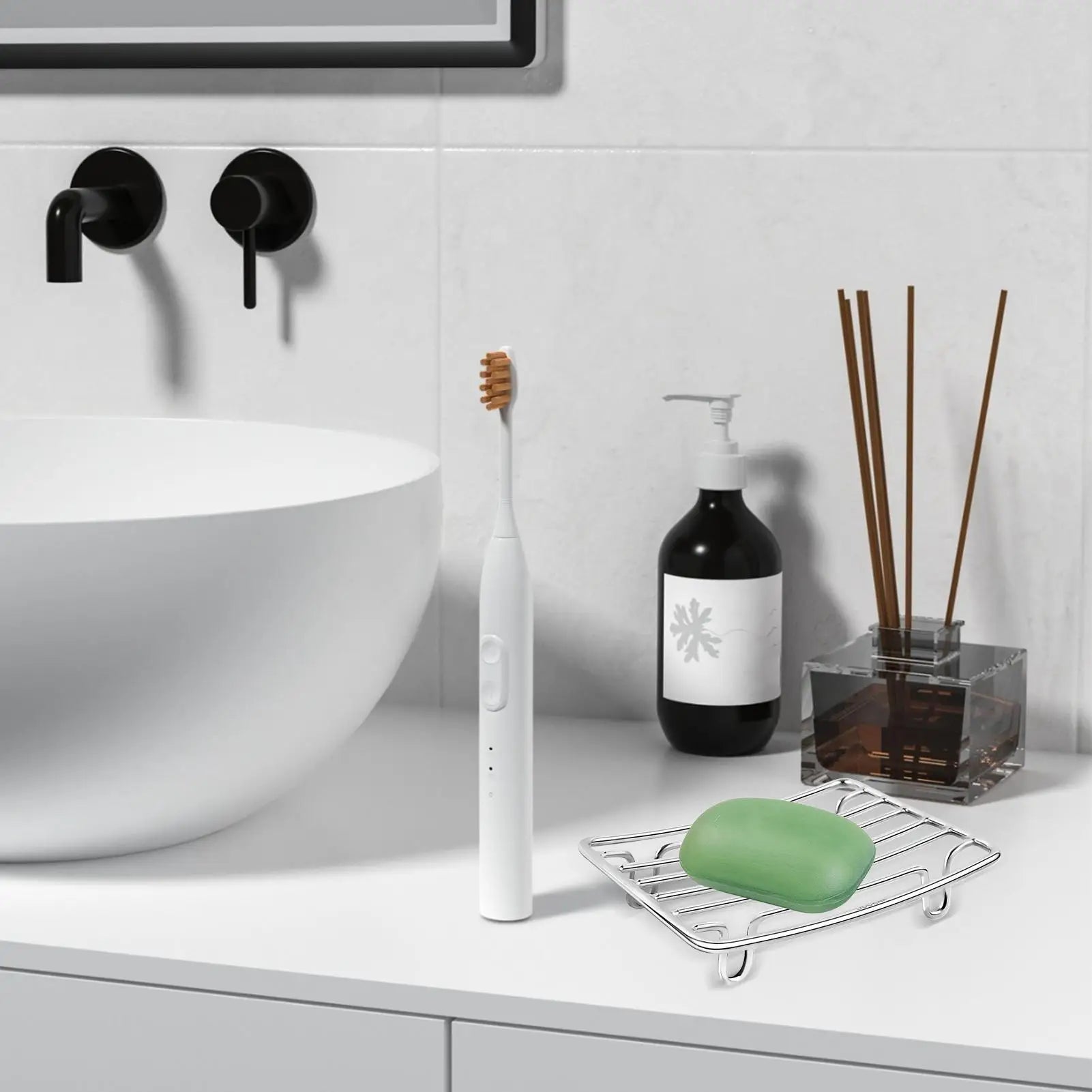 Soap Shower Holder Self-draining Bar Stainless Steel Wire Tray Drain