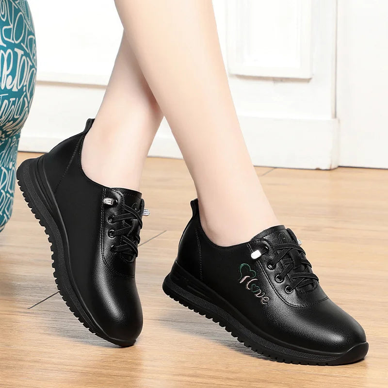 Mom Shoes Comfortable Not Tiredsports White Women Spring Autumn Zpaxo HLN2091 Black 41 China Mainland